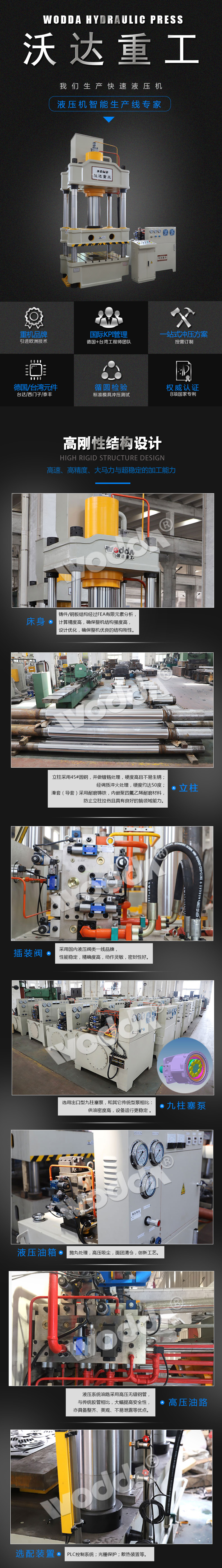 200T四柱三梁液(ye)壓機