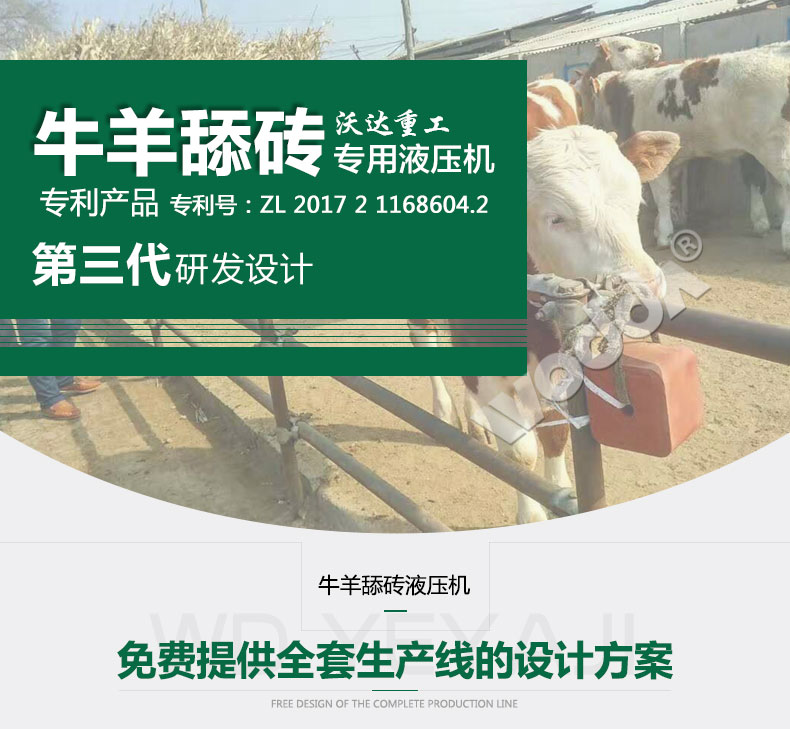 牛(niú)羊舔磚專用(yòng)液壓機