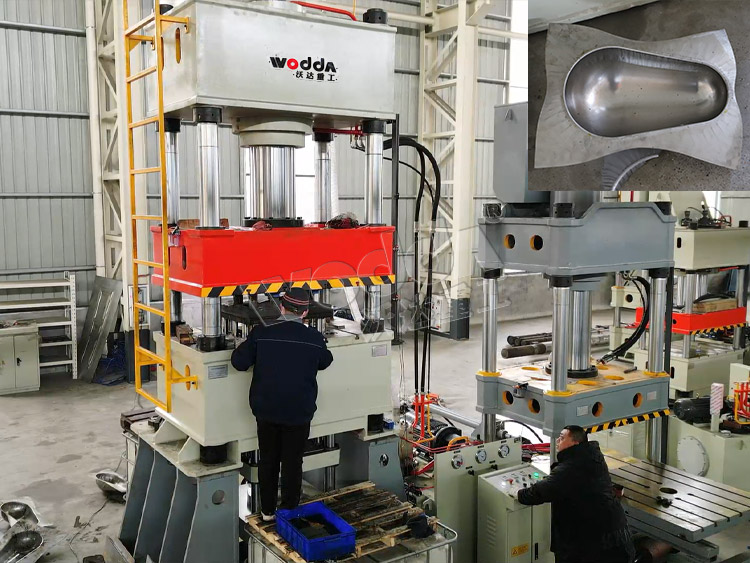 315噸不鏽鋼蹲便(bian)器拉伸液壓機(ji)